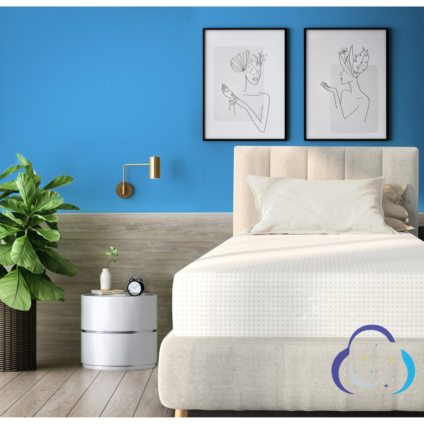 Materasso in memory foam UYQU al carbone di bambù, di media rigidità