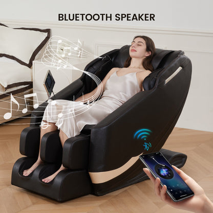 Poltrona massaggiante riscaldata Ukuowu Favor-BS05 per tutto il corpo con modalità gravità zero e lettore musicale Bluetooth