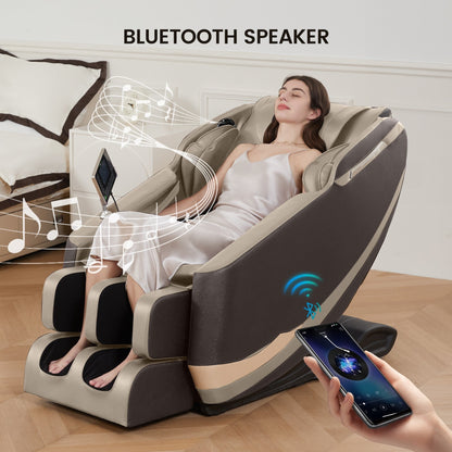Poltrona massaggiante riscaldata Ukuowu Favor-BS05 per tutto il corpo con modalità gravità zero e lettore musicale Bluetooth