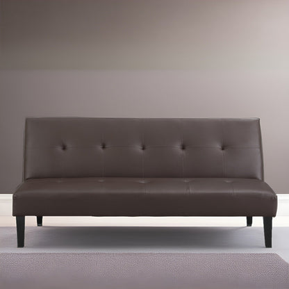 Collezione Ultimate Futon Sofa: Divano Futon con braccioli e portabicchieri, Divano imbottito con bottoni e gambe in legno