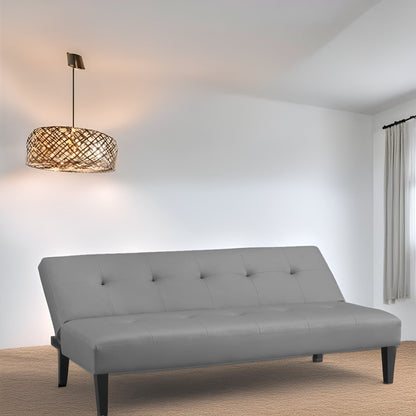 Collezione Ultimate Futon Sofa: Divano Futon con braccioli e portabicchieri, Divano imbottito con bottoni e gambe in legno