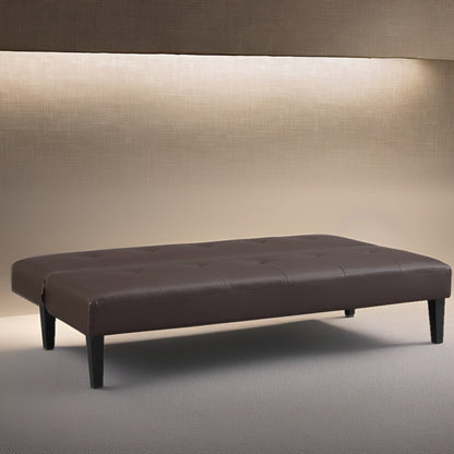 Collezione Ultimate Futon Sofa: Divano Futon con braccioli e portabicchieri, Divano imbottito con bottoni e gambe in legno