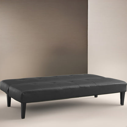 Collezione Ultimate Futon Sofa: Divano Futon con braccioli e portabicchieri, Divano imbottito con bottoni e gambe in legno