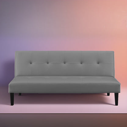 Collezione Ultimate Futon Sofa: Divano Futon con braccioli e portabicchieri, Divano imbottito con bottoni e gambe in legno
