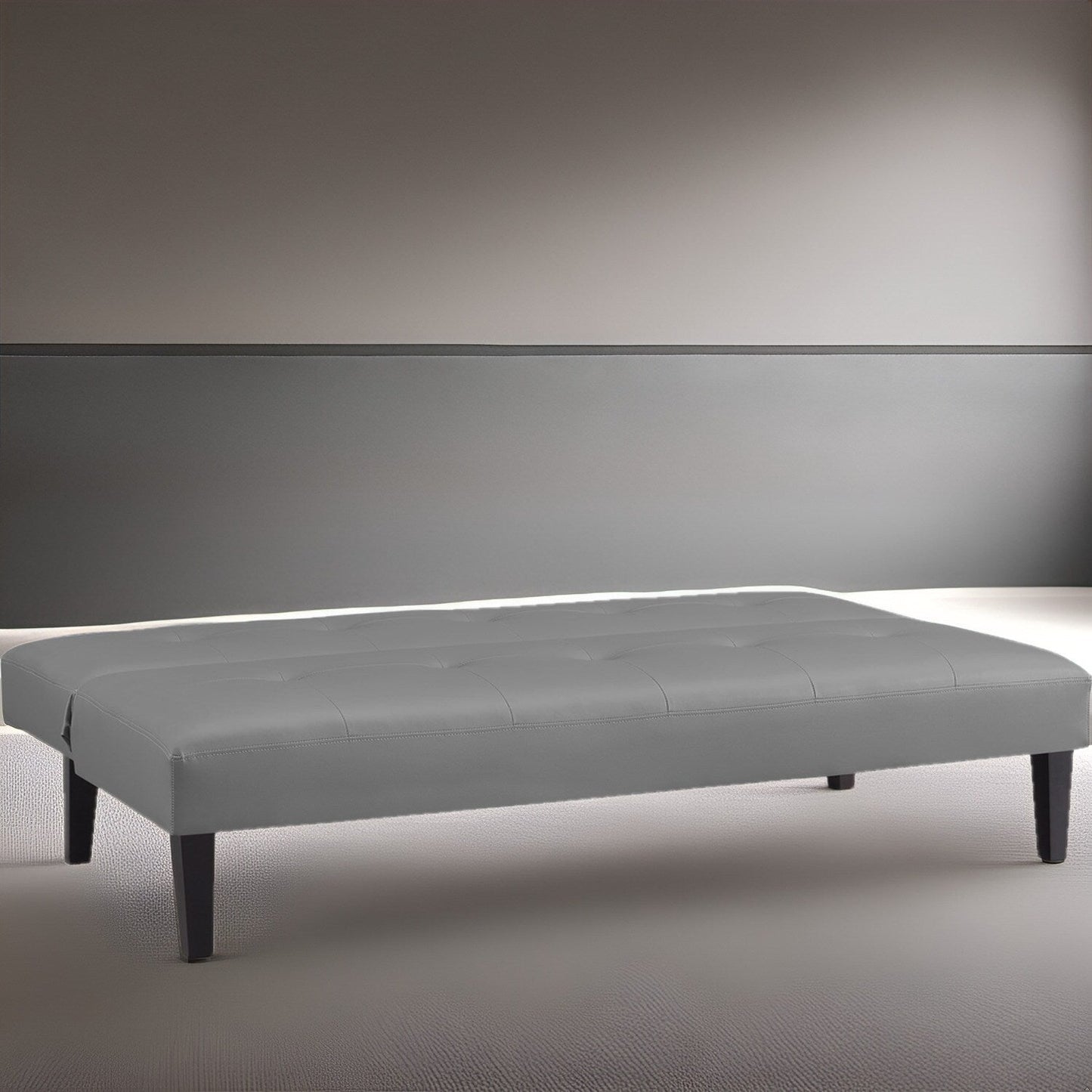 Collezione Ultimate Futon Sofa: Divano Futon con braccioli e portabicchieri, Divano imbottito con bottoni e gambe in legno