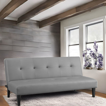 Collezione Ultimate Futon Sofa: Divano Futon con braccioli e portabicchieri, Divano imbottito con bottoni e gambe in legno
