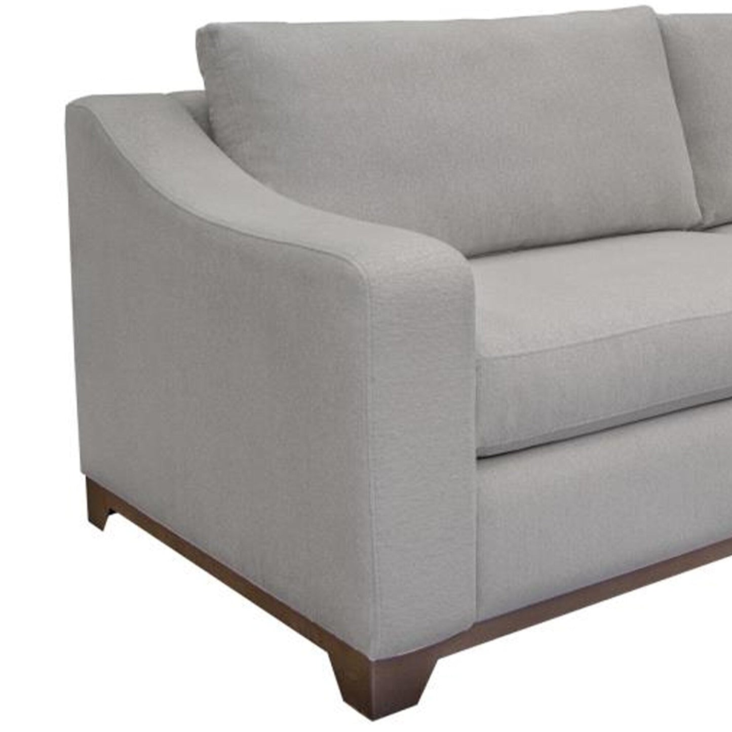 Divano Umey, 2 cuscini decorativi, moderno poliestere beige, struttura in legno massello