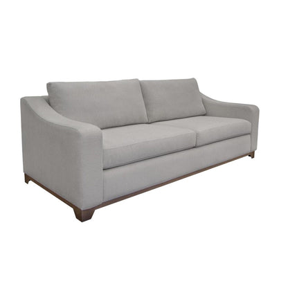 Divano Umey, 2 cuscini decorativi, moderno poliestere beige, struttura in legno massello