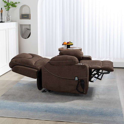 Poltrona reclinabile elettrica con sollevamento orizzontale a 180°, di grandi dimensioni, con controllo indipendente e doppio motore, modello di punta, aggiornata