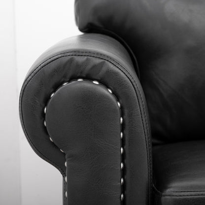 Divano imbottito a 3 posti con borchie