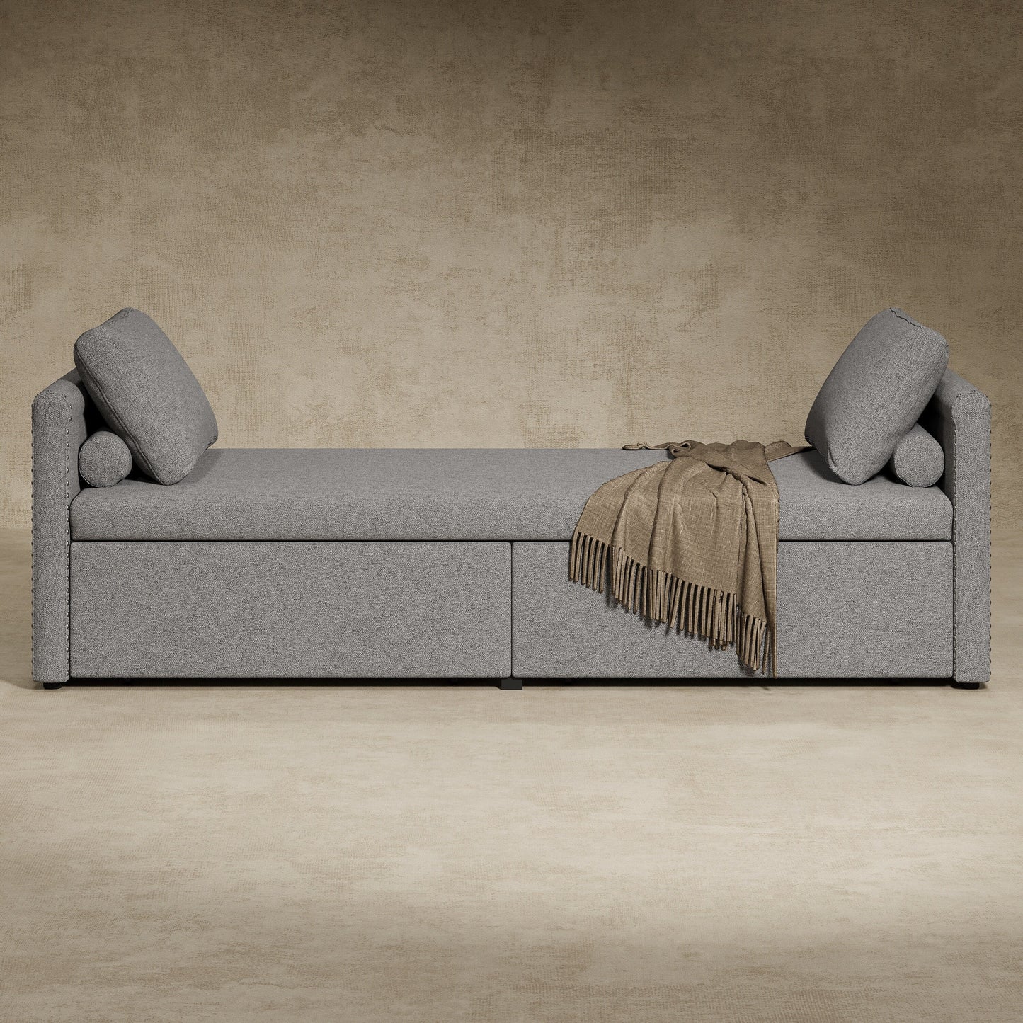 Chaise longue imbottita con 2 cassetti di Harper&amp;Bright Designs
