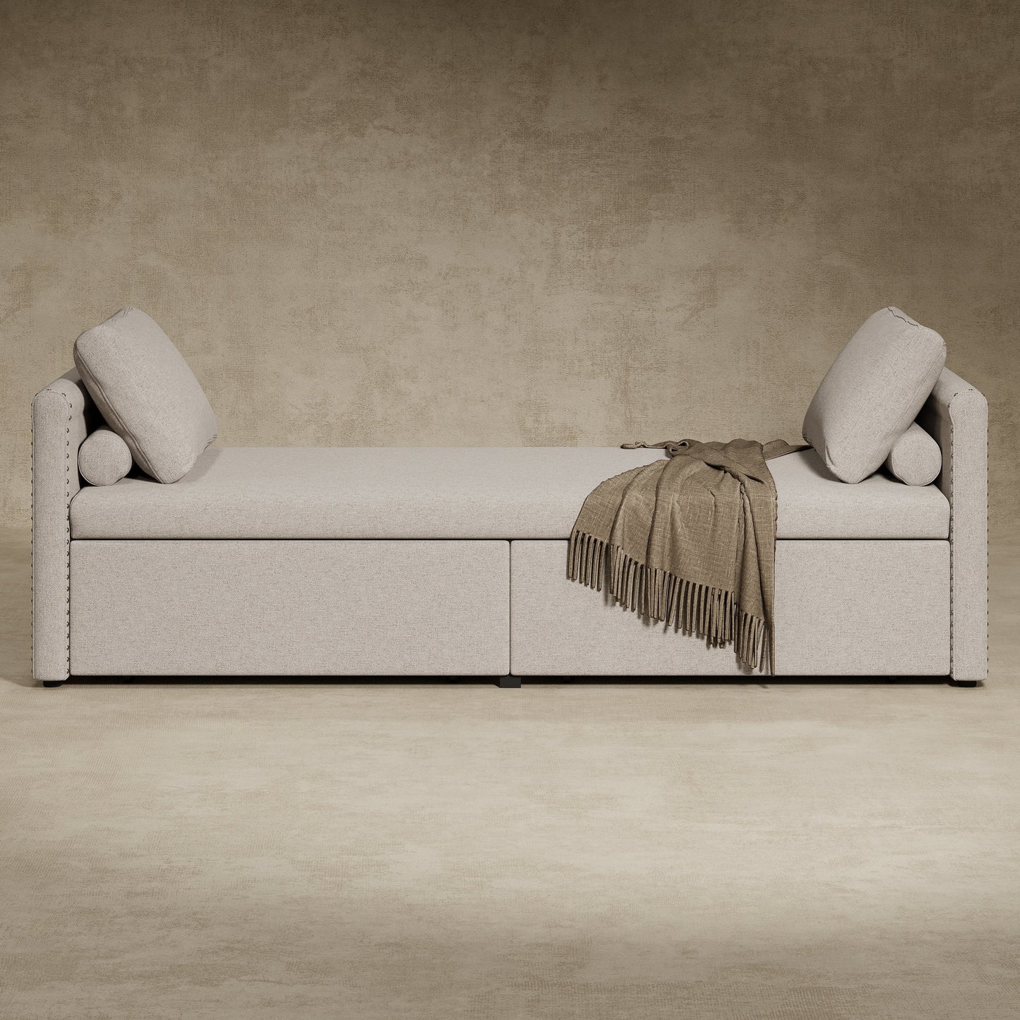 Chaise longue imbottita con 2 cassetti di Harper&amp;Bright Designs