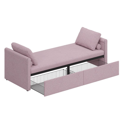 Chaise longue imbottita con 2 cassetti di Harper&amp;Bright Designs