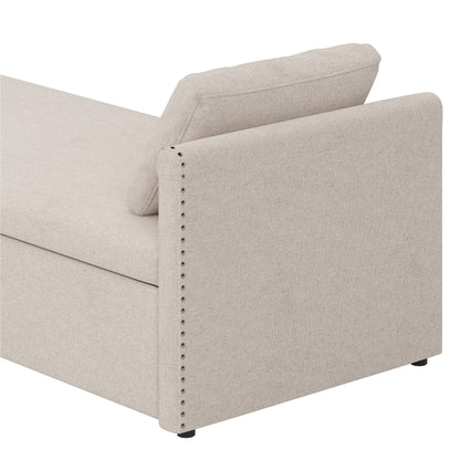 Chaise longue imbottita con 2 cassetti di Harper&amp;Bright Designs