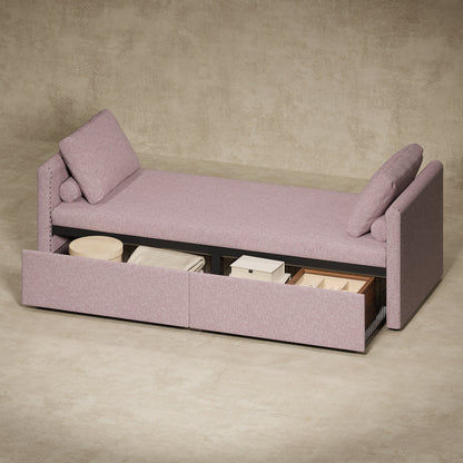 Chaise longue imbottita con 2 cassetti di Harper&amp;Bright Designs