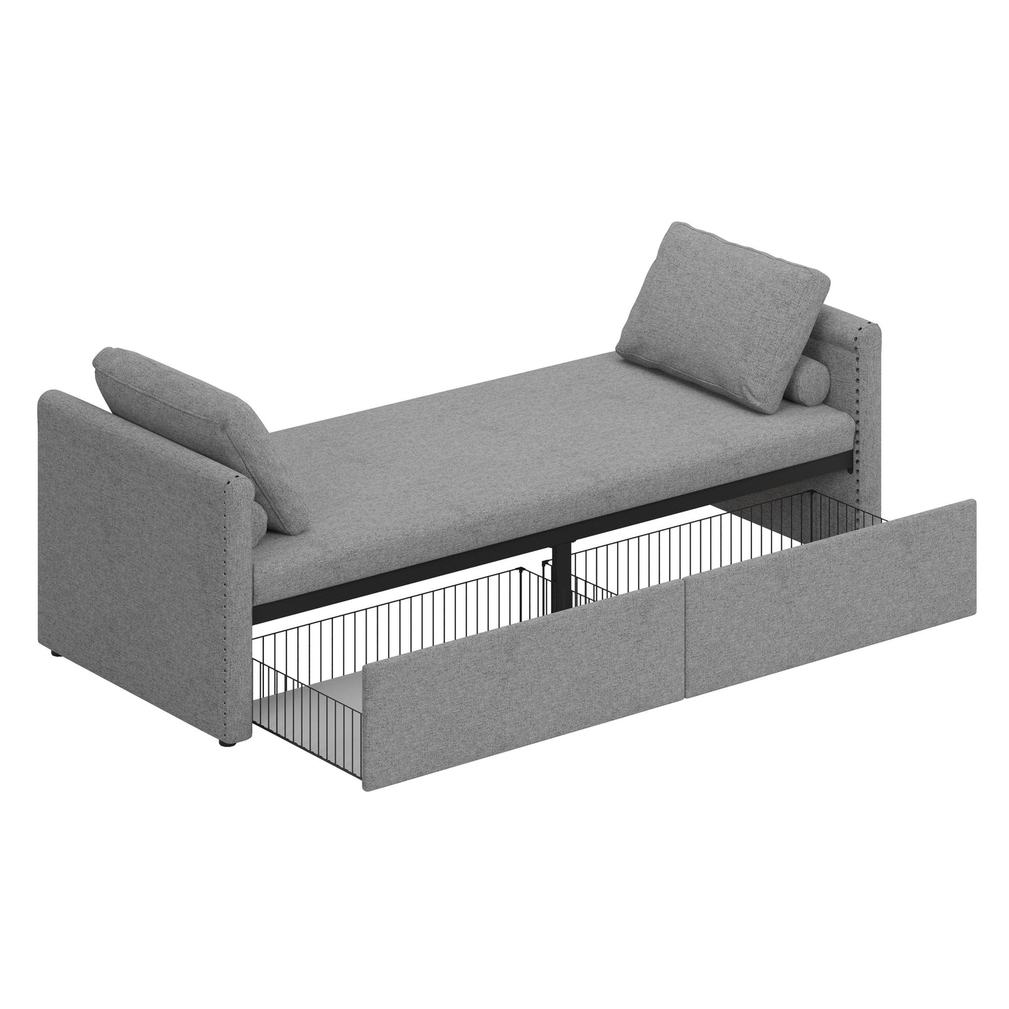 Chaise longue imbottita con 2 cassetti di Harper&amp;Bright Designs