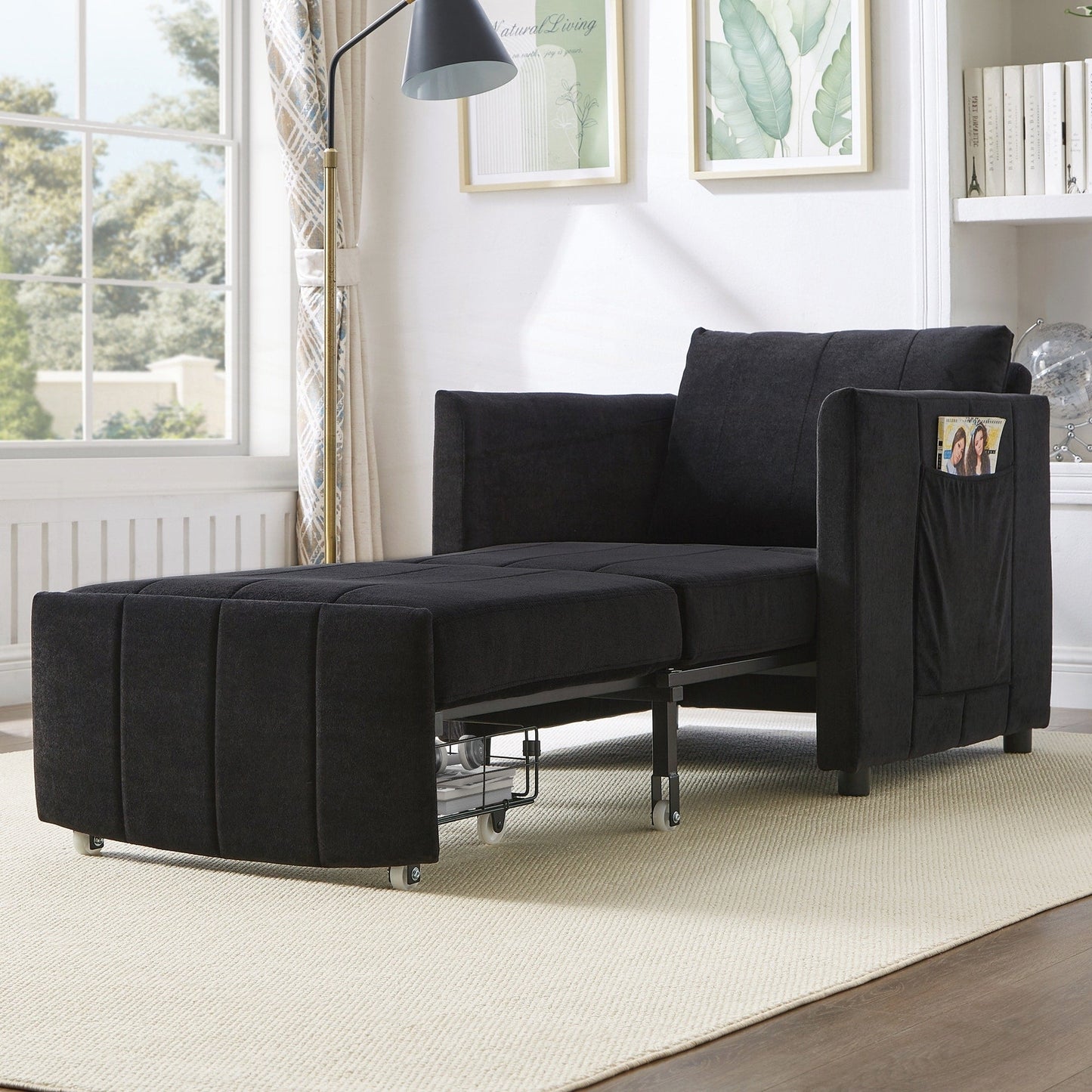 Divano letto imbottito trasformabile