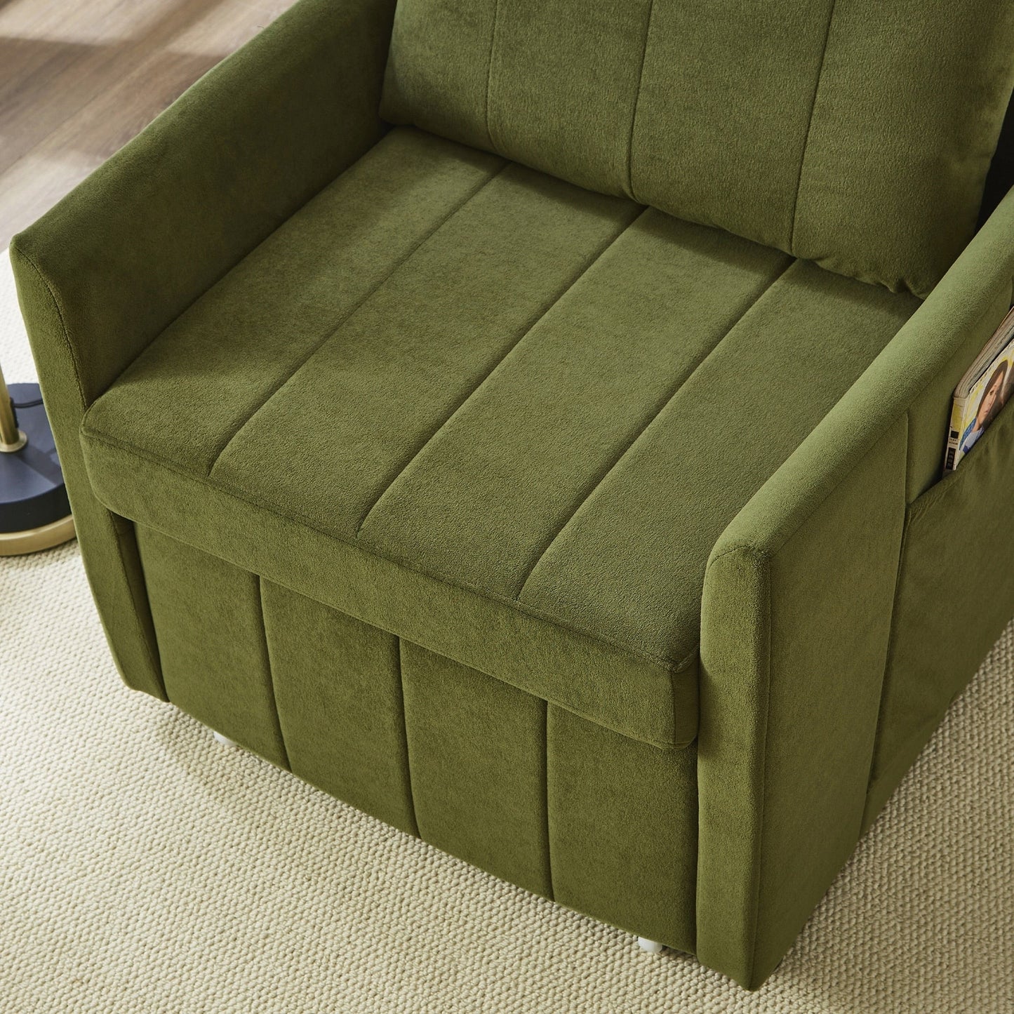 Divano letto imbottito trasformabile