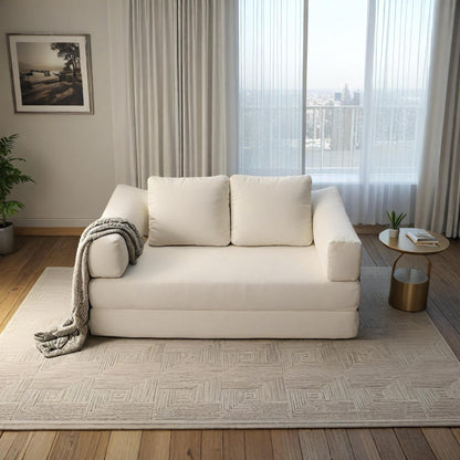 Divano letto trasformabile imbottito 70.87, poltrona trasformabile, comodo divano per soggiorno, camera da letto, tessuto ciniglia