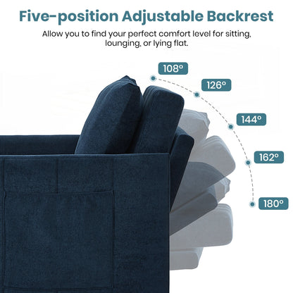 Divano letto imbottito trasformabile