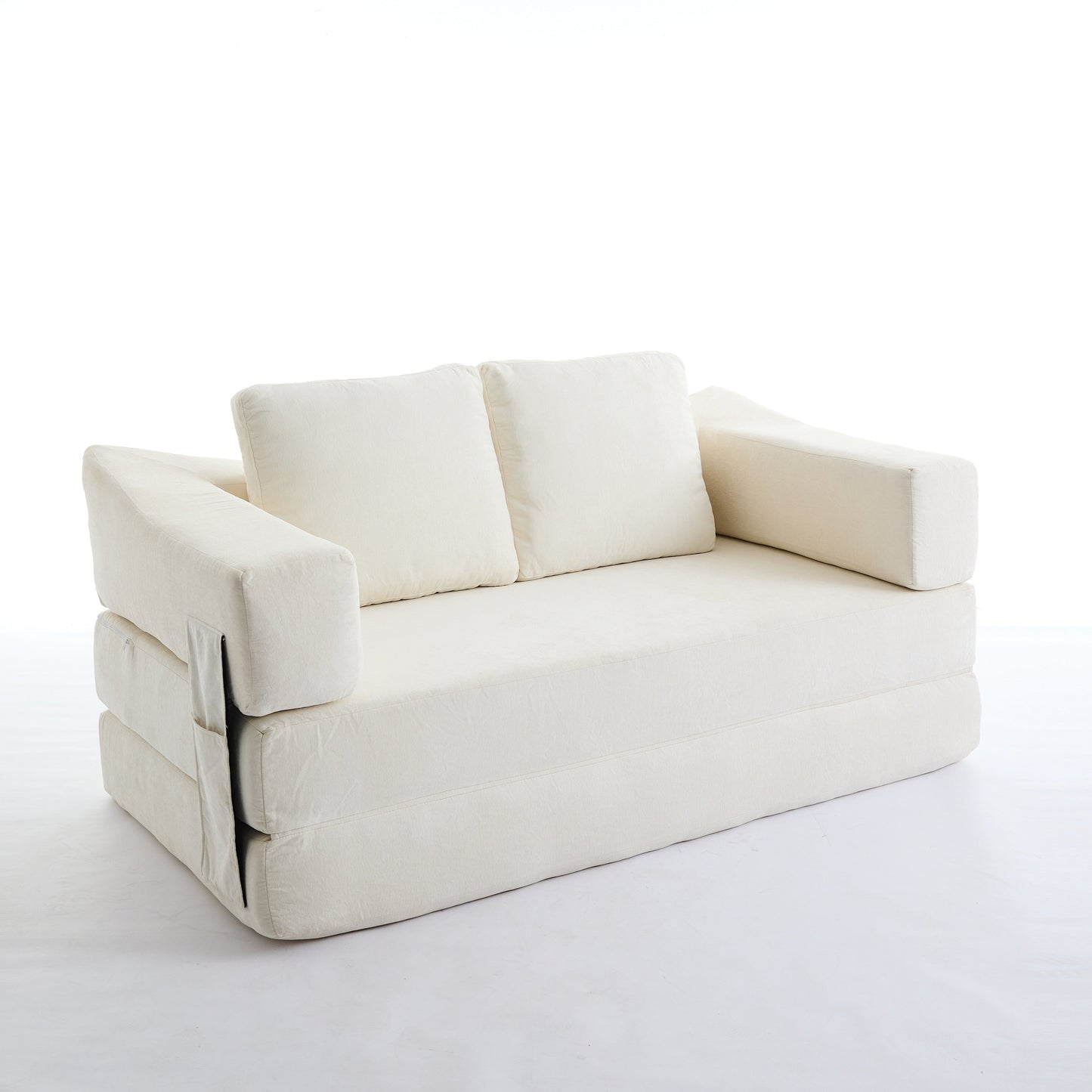 Divano letto trasformabile imbottito 70.87, poltrona trasformabile, comodo divano per soggiorno, camera da letto, tessuto ciniglia