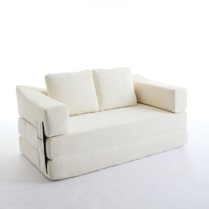 Divano letto trasformabile imbottito 70.87, poltrona trasformabile, comodo divano per soggiorno, camera da letto, tessuto ciniglia