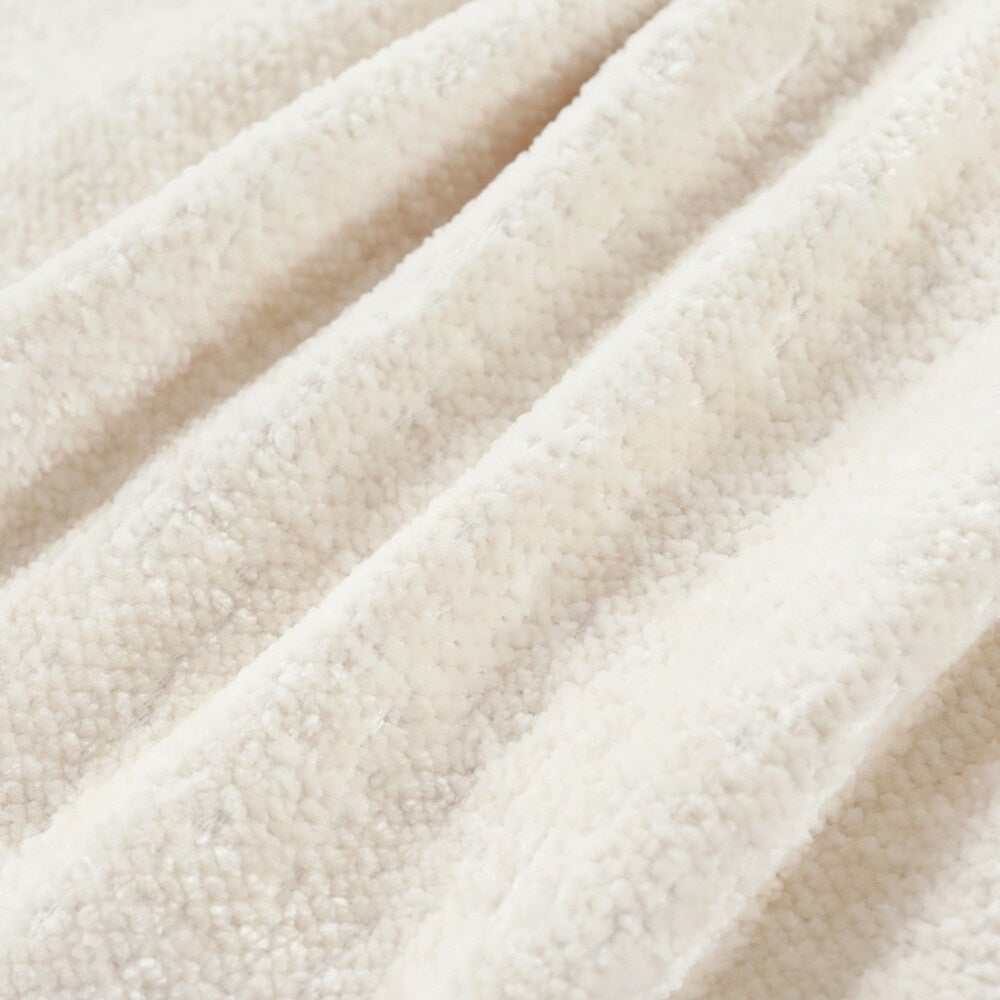 Divani imbottiti Divano curvo in ciniglia jacquard, nessun montaggio richiesto