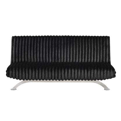 Divano letto futon imbottito con schienale trapuntato verticale