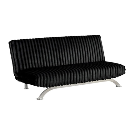 Divano letto futon imbottito con schienale trapuntato verticale