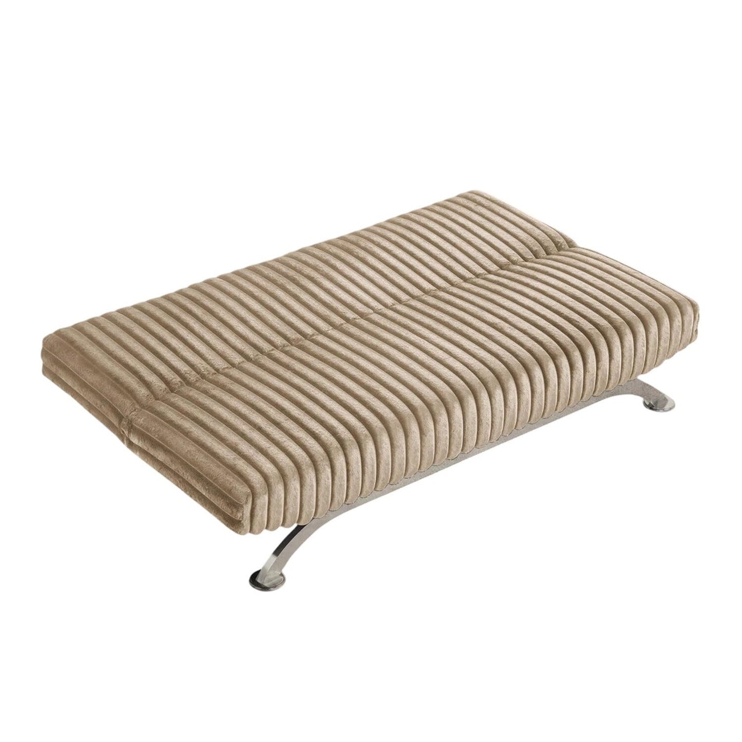 Divano letto futon imbottito con schienale trapuntato verticale