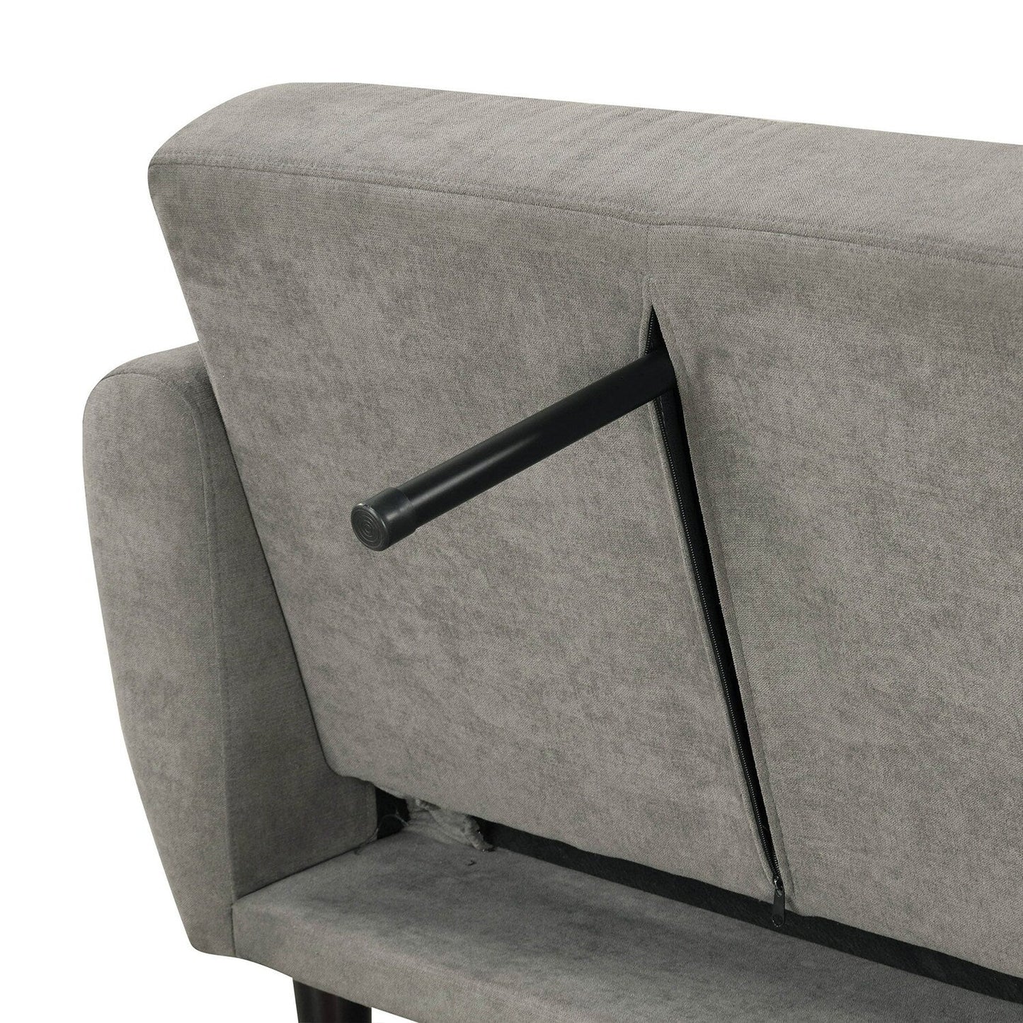 Divano futon imbottito con schienale canalizzato