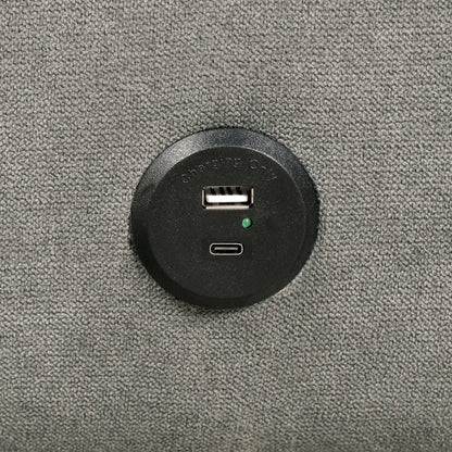 Divano futon imbottito con schienale canalizzato