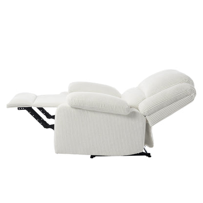 Poltrona reclinabile manuale con schienale a spinta imbottita in pelle vegana