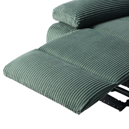 Poltrona reclinabile manuale con schienale a spinta imbottita in pelle vegana