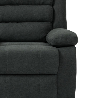 Poltrona reclinabile manuale imbottita in velluto a coste di cotone con braccioli larghi