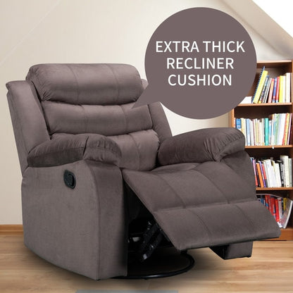 Poltrona reclinabile girevole a dondolo, per home theater, poltrone da soggiorno