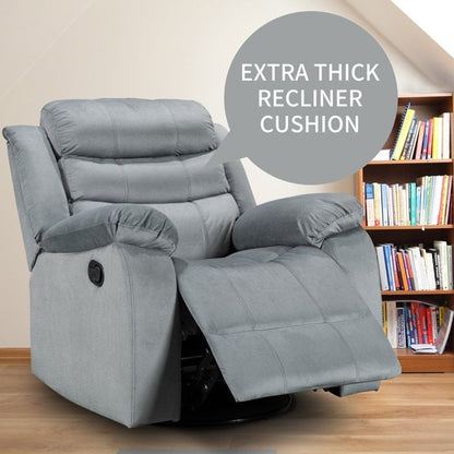 Poltrona reclinabile girevole a dondolo, per home theater, poltrone da soggiorno