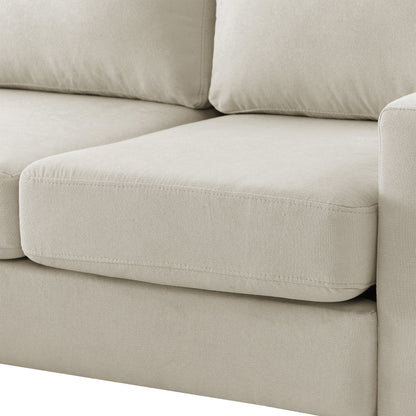 Divano componibile imbottito con pouf