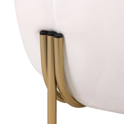 Divano monoposto imbottito in velluto Zuno di LeisureMod - Comoda poltrona decorativa per ufficio, soggiorno e camera da letto