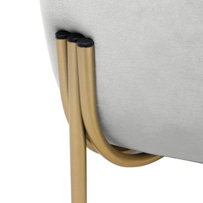 Divano monoposto imbottito in velluto Zuno di LeisureMod - Comoda poltrona decorativa per ufficio, soggiorno e camera da letto