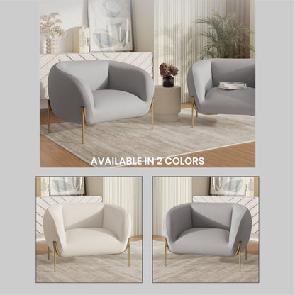 Divano monoposto imbottito in velluto Zuno di LeisureMod - Comoda poltrona decorativa per ufficio, soggiorno e camera da letto