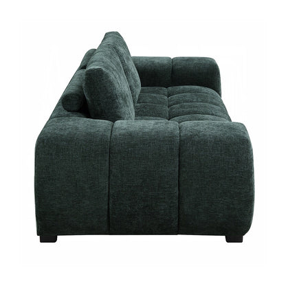 Divano imbottito con schienale con cuscino rimovibile in verde