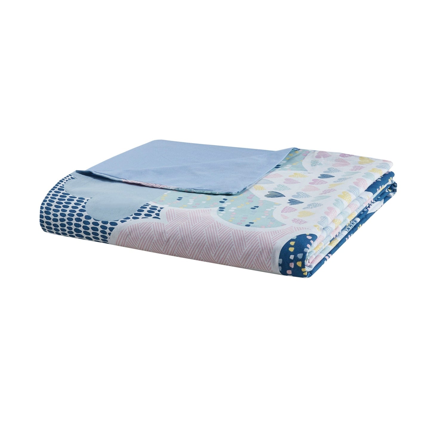 Set copripiumino 5 pezzi in cotone blu Bliss per bambini di Intelligent Design