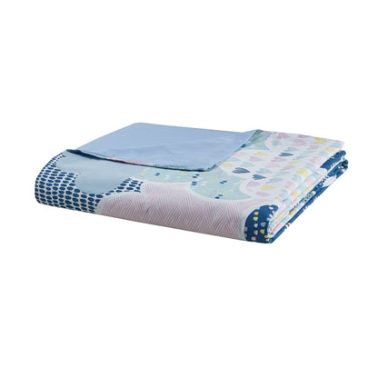 Set copripiumino 5 pezzi in cotone blu Bliss per bambini di Intelligent Design