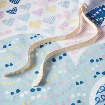 Set copripiumino 5 pezzi in cotone blu Bliss per bambini di Intelligent Design