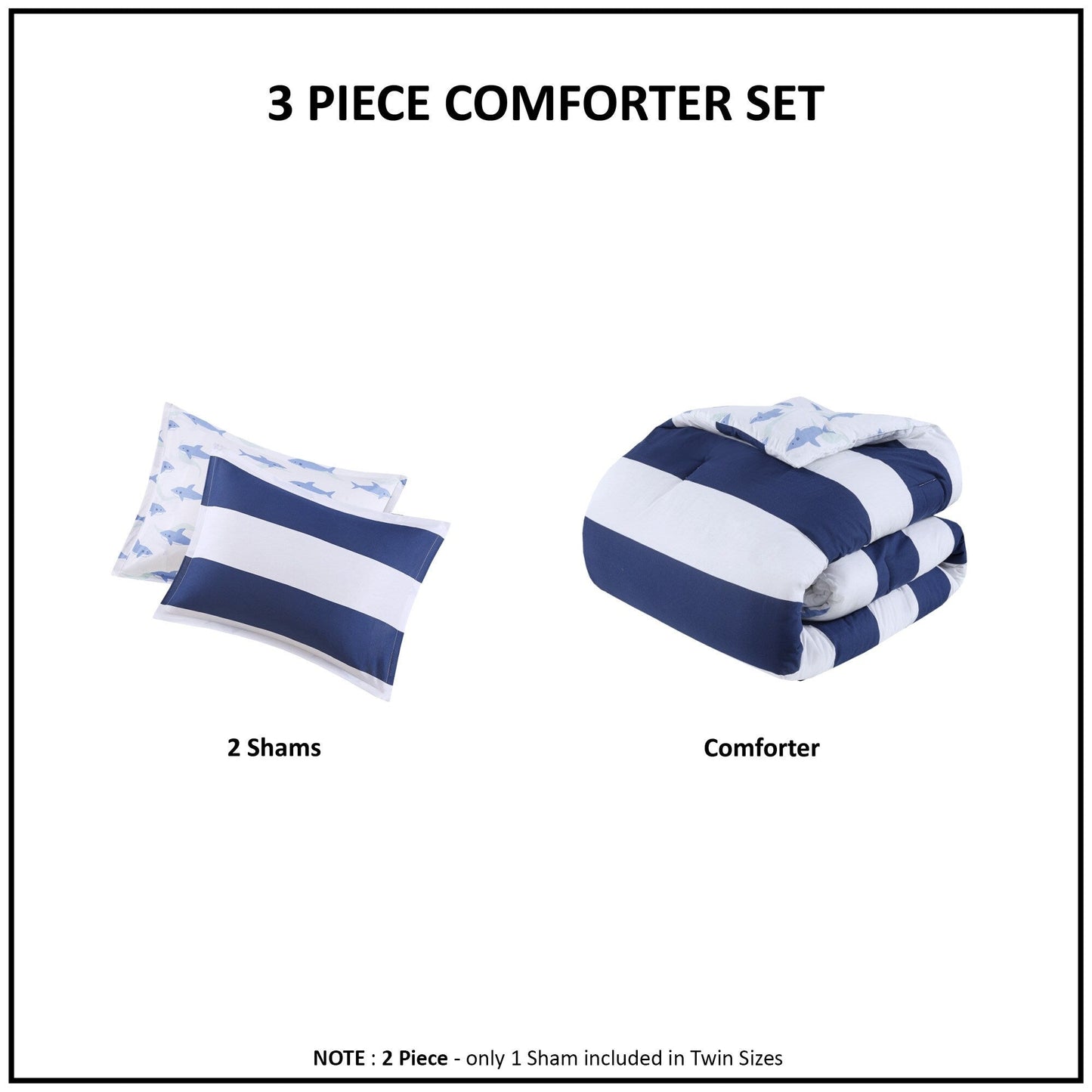 Set copripiumino reversibile a righe Dakota Cotton Cabana di Intelligent Design Kids