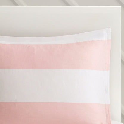 Set copripiumino reversibile a righe Dakota Cotton Cabana di Intelligent Design Kids