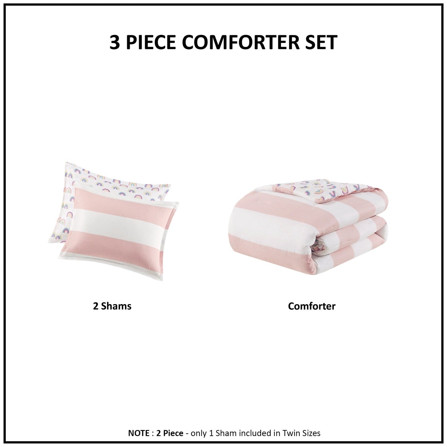 Set copripiumino reversibile a righe Dakota Cotton Cabana di Intelligent Design Kids