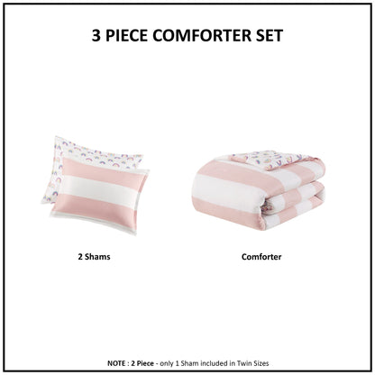 Set copripiumino reversibile a righe Dakota Cotton Cabana di Intelligent Design Kids