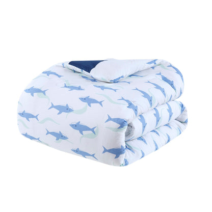 Set copripiumino reversibile a righe Dakota Cotton Cabana di Intelligent Design Kids